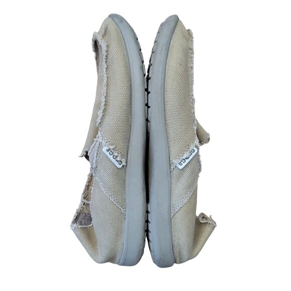 Crocs Canvas Slip On Shoes 8 Beige‎ SANTA CRUZ Vacation Cruise Beach Comfort main image 8
